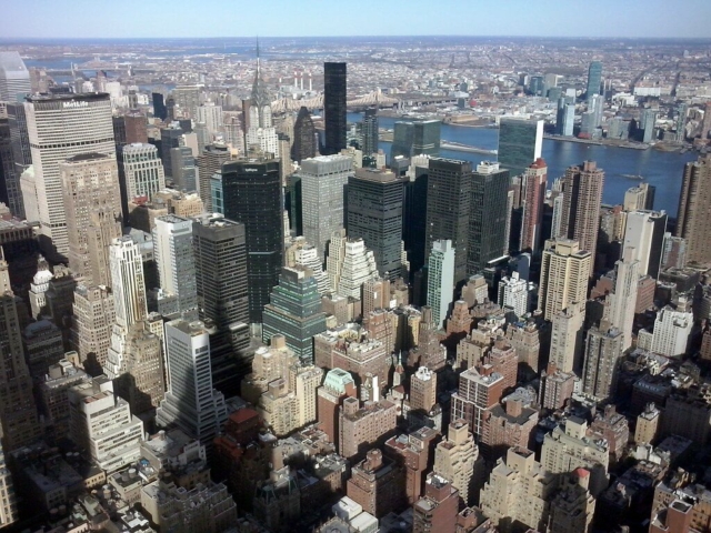 panorama na Nowy Jork z Empire State Building